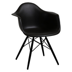 Vitra Eames DAW 43cm Armchair Grey / Black Maple